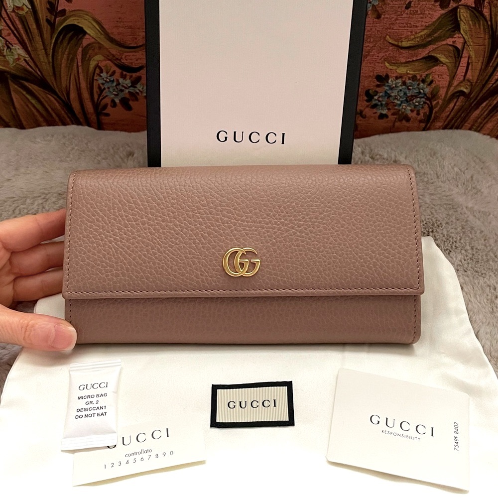 GUCCI Calfskin GG Marmont Continental Wallet - Full Set, Brand New!
